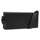 FENDI Box Shoulder Bag Leather Black Silver Auth 121070-1