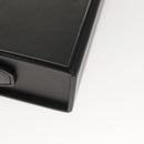 FENDI Box Shoulder Bag Leather Black Silver Auth 121070-10