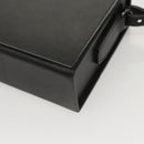 FENDI Box Shoulder Bag Leather Black Silver Auth 121070-11