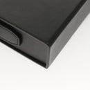 FENDI Box Shoulder Bag Leather Black Silver Auth 121070-12