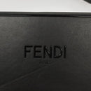 FENDI Box Shoulder Bag Leather Black Silver Auth 121070-14