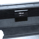 FENDI Box Shoulder Bag Leather Black Silver Auth 121070-16