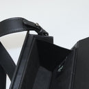 FENDI Box Shoulder Bag Leather Black Silver Auth 121070-17