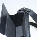 FENDI Box Shoulder Bag Leather Black Silver Auth 121070-18