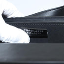 FENDI Box Shoulder Bag Leather Black Silver Auth 121070-19