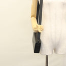 FENDI Box Shoulder Bag Leather Black Silver Auth 121070-20