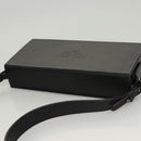 FENDI Box Shoulder Bag Leather Black Silver Auth 121070-6