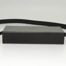 FENDI Box Shoulder Bag Leather Black Silver Auth 121070-9