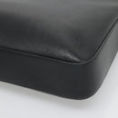 BURBERRY Hand Bag Leather Black Silver Auth 121079-9
