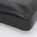 BURBERRY Hand Bag Leather Black Silver Auth 121079-15