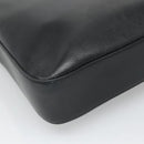 BURBERRY Hand Bag Leather Black Silver Auth 121079-16