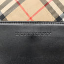 BURBERRY Hand Bag Leather Black Silver Auth 121079-17