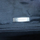 BURBERRY Hand Bag Leather Black Silver Auth 121079-10