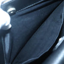 BURBERRY Hand Bag Leather Black Silver Auth 121079-12