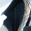 BURBERRY Hand Bag Leather Black Silver Auth 121079-21