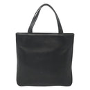 BURBERRY Hand Bag Leather Black Silver Auth 121079-2