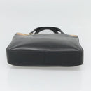 BURBERRY Hand Bag Leather Black Silver Auth 121079-5