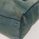 PRADA Hand Bag Suede 2way Blue Silver Auth 121083-16