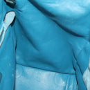 PRADA Hand Bag Suede 2way Blue Silver Auth 121083-19