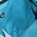 PRADA Hand Bag Suede 2way Blue Silver Auth 121083-20