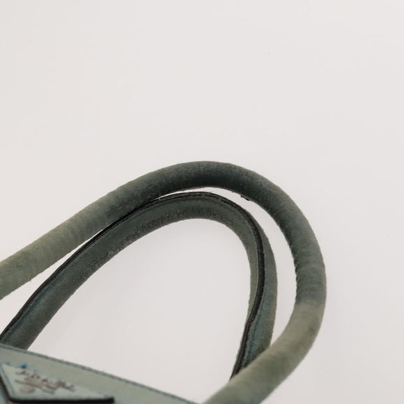 PRADA Hand Bag Suede 2way Blue Silver Auth 121083