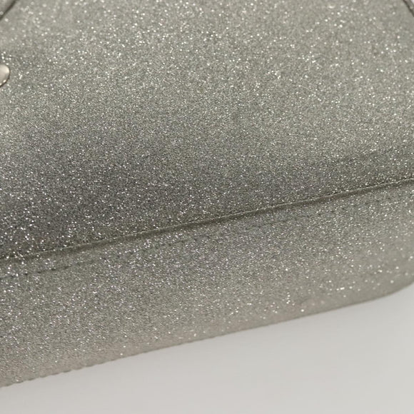 BALENCIAGA Triangle Duffle XS Hand Bag Leather 2way Silver 531048 Auth 121086