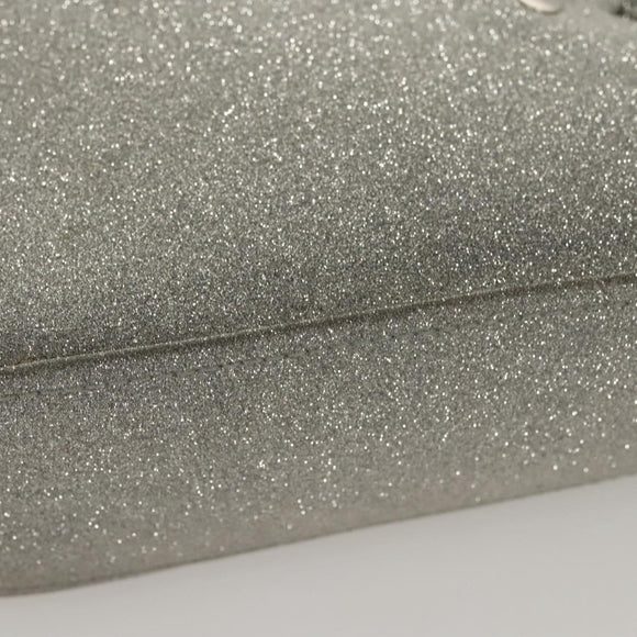 BALENCIAGA Triangle Duffle XS Hand Bag Leather 2way Silver 531048 Auth 121086