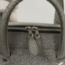BALENCIAGA Triangle Duffle XS Hand Bag Leather 2way Silver 531048 Auth 121086-10