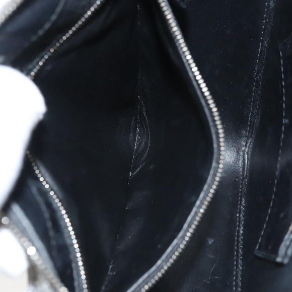 BALENCIAGA Triangle Duffle XS Hand Bag Leather 2way Silver 531048 Auth 121086