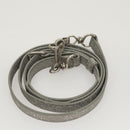 BALENCIAGA Triangle Duffle XS Hand Bag Leather 2way Silver 531048 Auth 121086-23