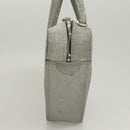 BALENCIAGA Triangle Duffle XS Hand Bag Leather 2way Silver 531048 Auth 121086-3