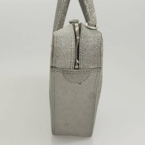 BALENCIAGA Triangle Duffle XS Hand Bag Leather 2way Silver 531048 Auth 121086