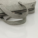 BALENCIAGA Triangle Duffle XS Hand Bag Leather 2way Silver 531048 Auth 121086-7