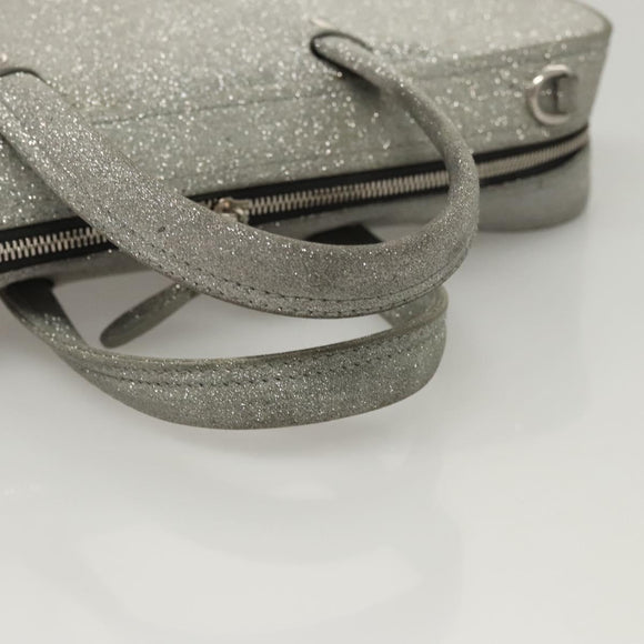 BALENCIAGA Triangle Duffle XS Hand Bag Leather 2way Silver 531048 Auth 121086