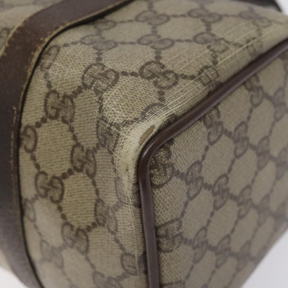 GUCCI GG Supreme Web Sherry Line Hand Bag PVC Beige Gold 40 02 006 Auth 121091