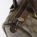 GUCCI GG Supreme Web Sherry Line Hand Bag PVC Beige Gold 40 02 006 Auth 121091-10