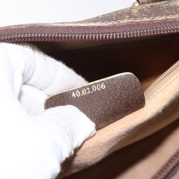 GUCCI GG Supreme Web Sherry Line Hand Bag PVC Beige Gold 40 02 006 Auth 121091