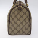 GUCCI GG Supreme Web Sherry Line Hand Bag PVC Beige Gold 40 02 006 Auth 121091-4