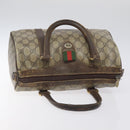 GUCCI GG Supreme Web Sherry Line Hand Bag PVC Beige Gold 40 02 006 Auth 121091-6