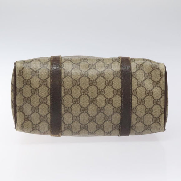 GUCCI GG Supreme Web Sherry Line Hand Bag PVC Beige Gold 40 02 006 Auth 121091