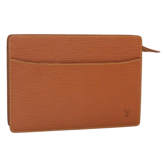 LOUIS VUITTON Epi Pochette Homme Clutch Bag Zipangu Gold M52528 LV Auth 121092