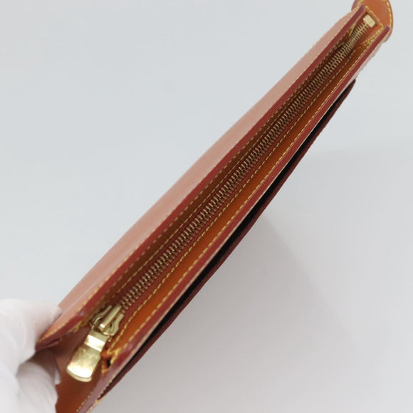 LOUIS VUITTON Epi Pochette Homme Clutch Bag Zipangu Gold M52528 LV Auth 121092