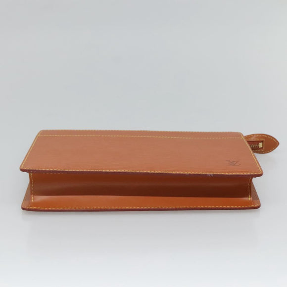 LOUIS VUITTON Epi Pochette Homme Clutch Bag Zipangu Gold M52528 LV Auth 121092