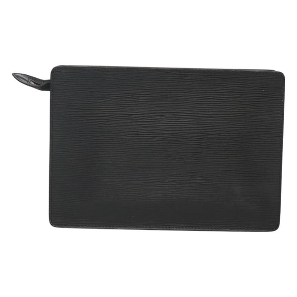 LOUIS VUITTON Epi Pochette Homme Clutch Bag Black Noir M52522 LV Auth 121095