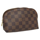LOUIS VUITTON Damier Ebene Pochette Cosmetic PM Pouch N47516 LV Auth 121098-1