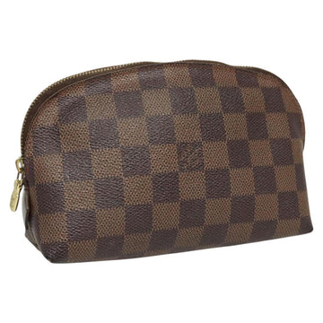 LOUIS VUITTON Damier Ebene Pochette Cosmetic PM Pouch N47516 LV Auth 121098