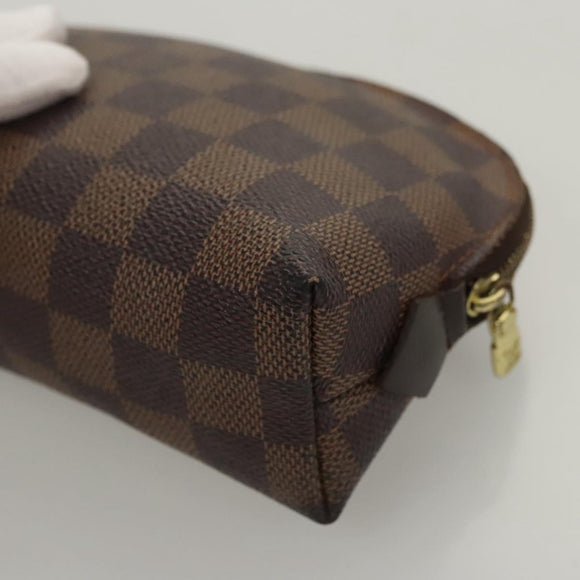 LOUIS VUITTON Damier Ebene Pochette Cosmetic PM Pouch N47516 LV Auth 121098