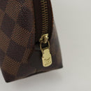 LOUIS VUITTON Damier Ebene Pochette Cosmetic PM Pouch N47516 LV Auth 121098-8