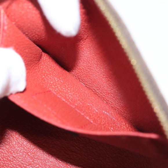 LOUIS VUITTON Damier Ebene Pochette Cosmetic PM Pouch N47516 LV Auth 121098