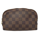 LOUIS VUITTON Damier Ebene Pochette Cosmetic PM Pouch N47516 LV Auth 121098-13
